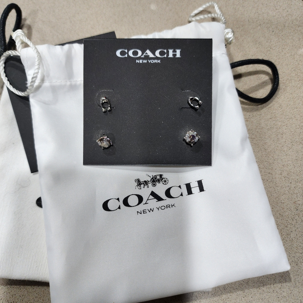 Coach Silver Stud Earrings